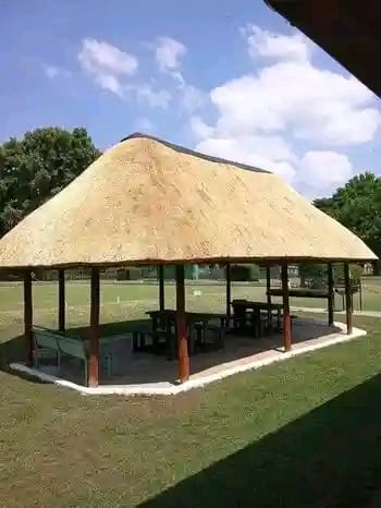 Thatched garden gazebo